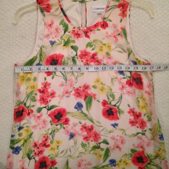 Calvin Klein Floral Trapeze Dress Size 4 - Picture 7 of 9
